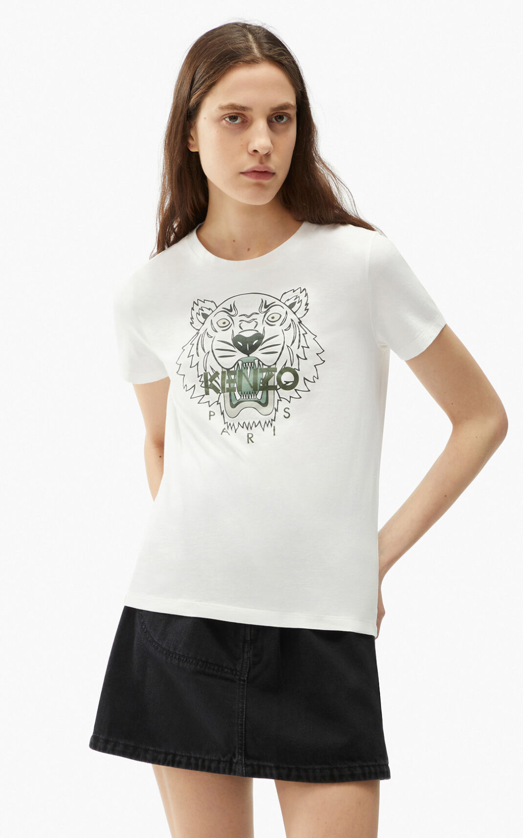 Kenzo 虎 Tシャツ レディース 白 - GKMBFP024